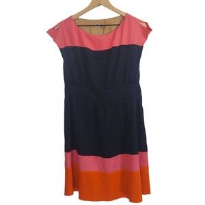 ELIZA J Dress in a Women's 4 Lined Fitted Waist Blue, Pink and Orange